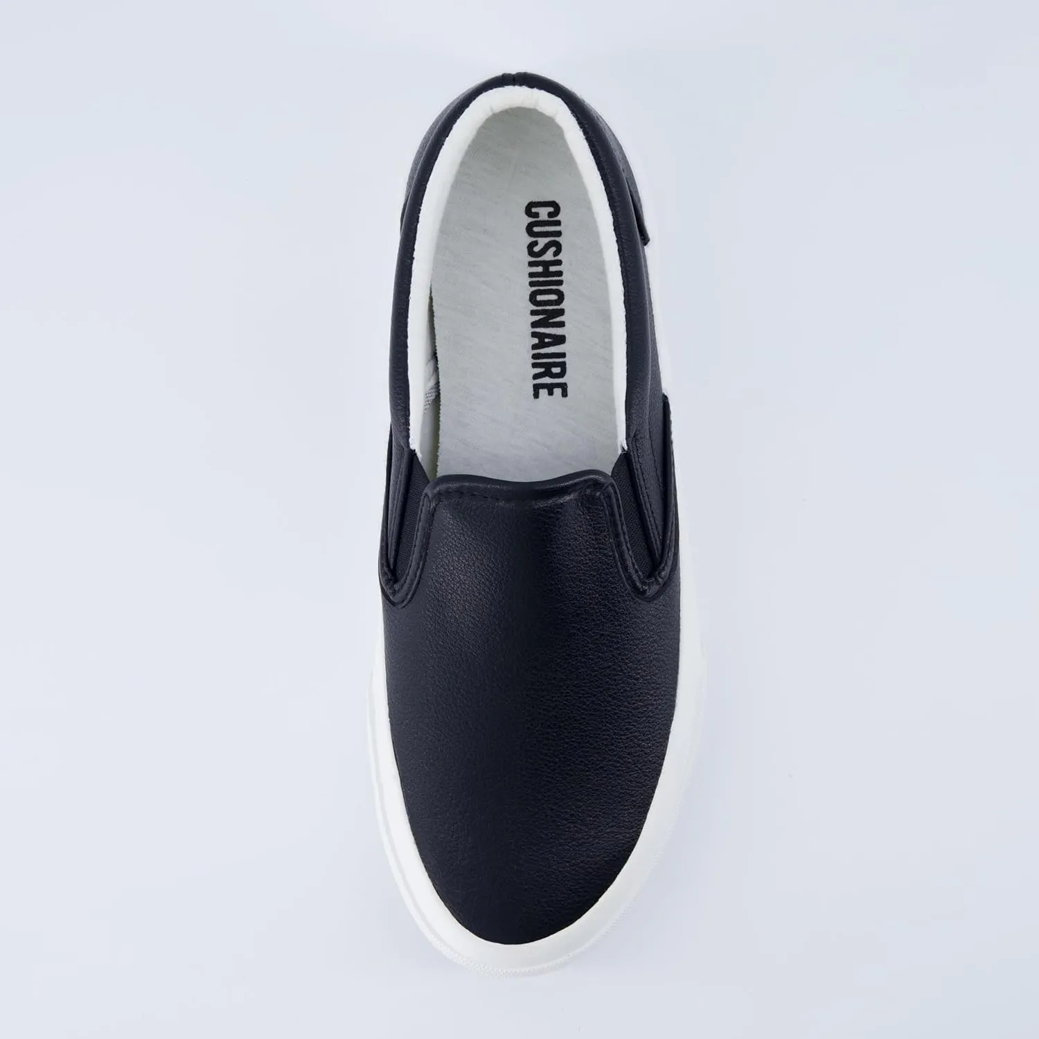 CUSHIONAIRE Ferris Fashion Slip On Sneakers for Women  Laceless Everyday Casual Womens Shoes with Cushioned Insole and Flexible Sole for Effortless Comfort and Style
