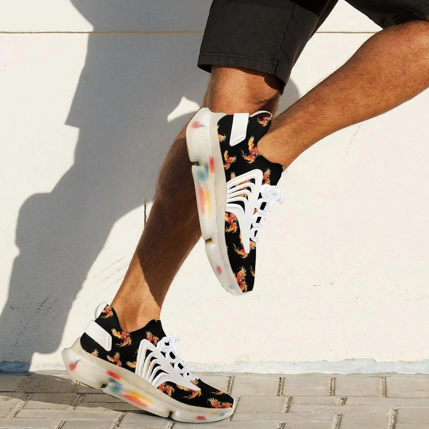 Cute Phoenix Men's Running Shoes Lightweight Walking Shoe Breathable Sneaker