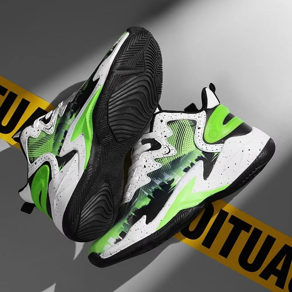DHOVOR Boys Basketball Shoes Youth Fashion Basketball Sneakers Kids Running Shoes Indoor and Outdoor (Little Kid/Big Kid)