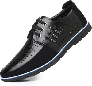 Dress Shoes for Men Men's Casual Leather Shoes Breathable Flat Sneakers for Everyday Wear