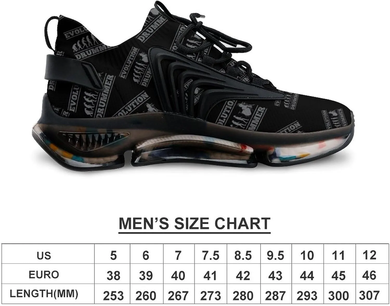 Evolution Drummer Men's Running Shoes Lightweight Walking Shoe Breathable Sneaker