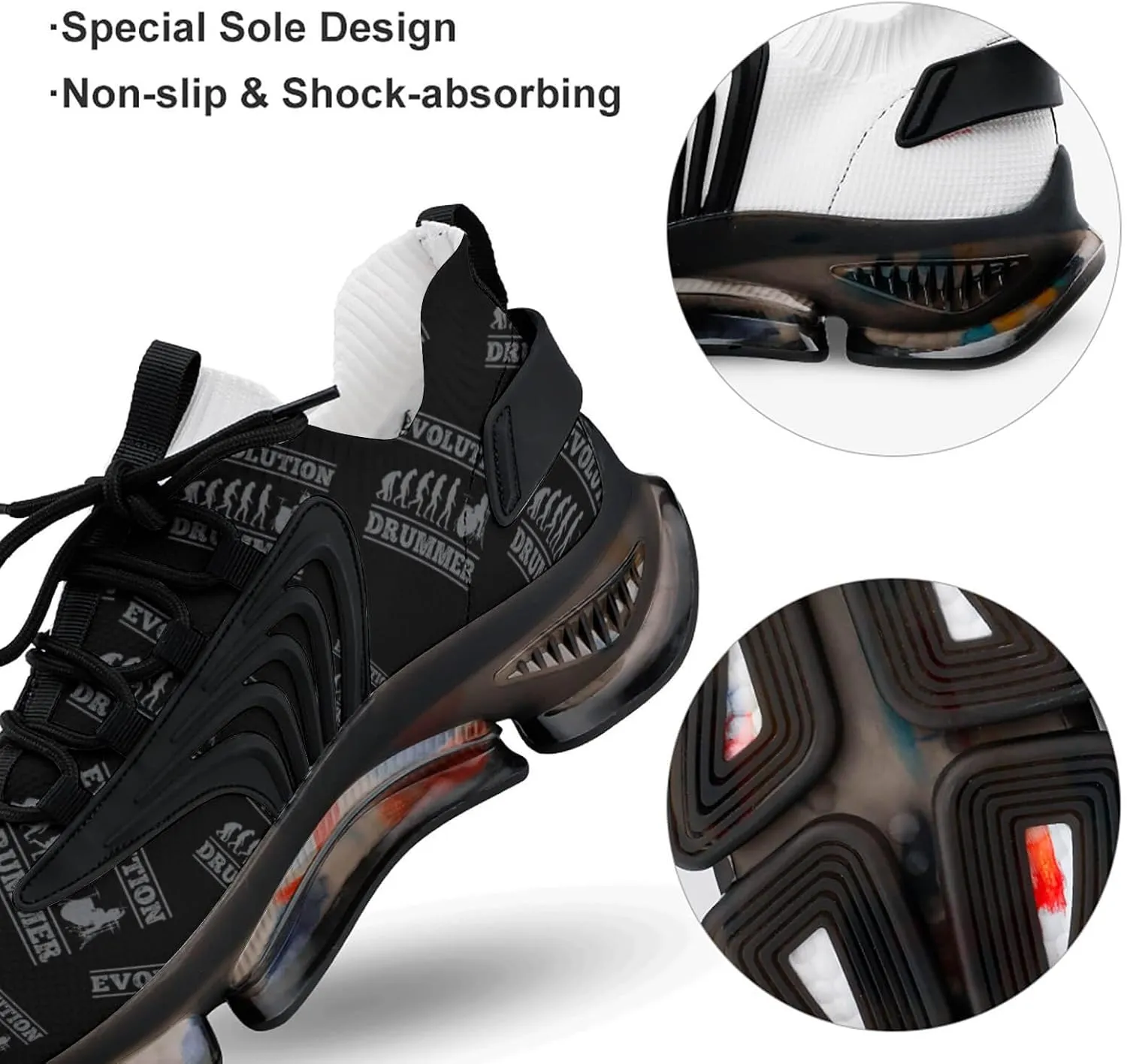 Evolution Drummer Men's Running Shoes Lightweight Walking Shoe Breathable Sneaker