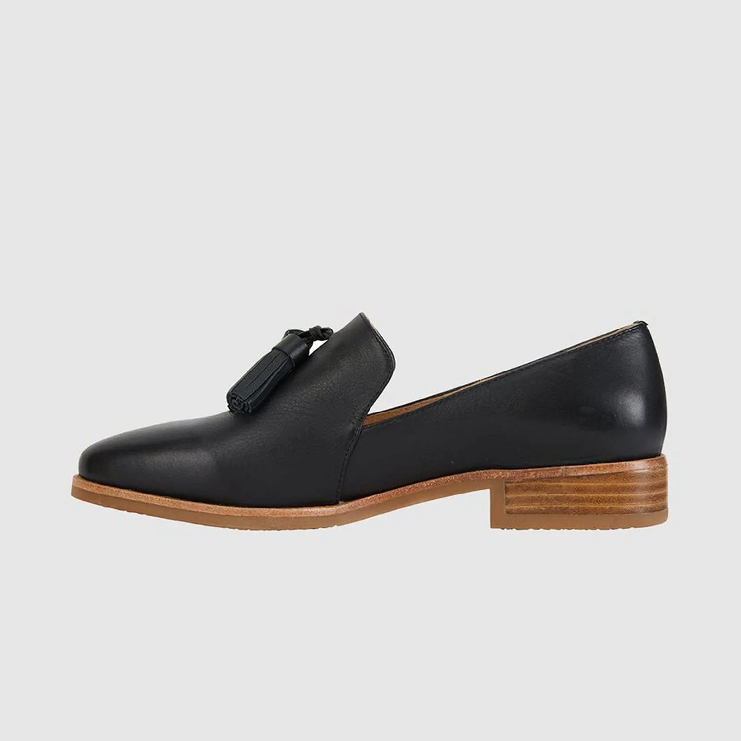 FOWT Double Tassel Trim Non-Slip Grip Sole Slip-on Low-Heel Pumps Synthetic Leather Iconic Fashion Almond Toe Shoes in Summer Spring Fall Comfort Wide Width Walking Loafers, Orange US Size 4-16 M