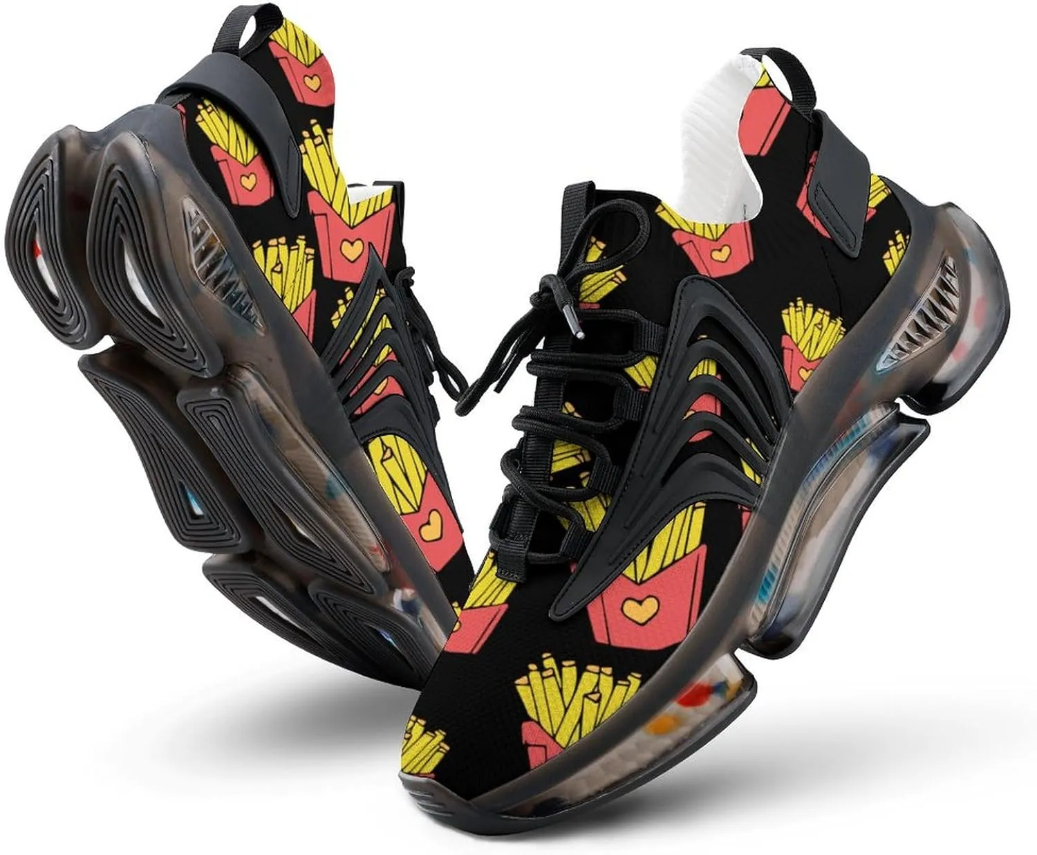 French Fries Men's Running Shoes Lightweight Walking Shoe Breathable Sneaker
