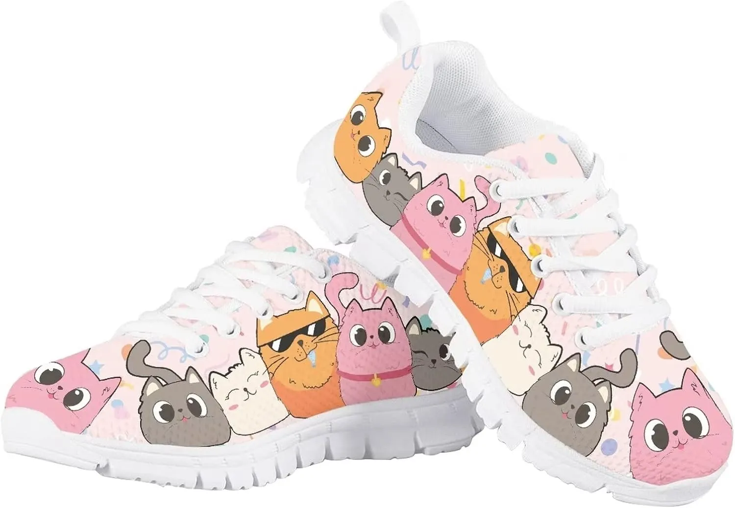 GIFTPUZZ Kids Casual Sneakers Breathable Lace Up Low Cut Sports Walking Hiking Sneakers