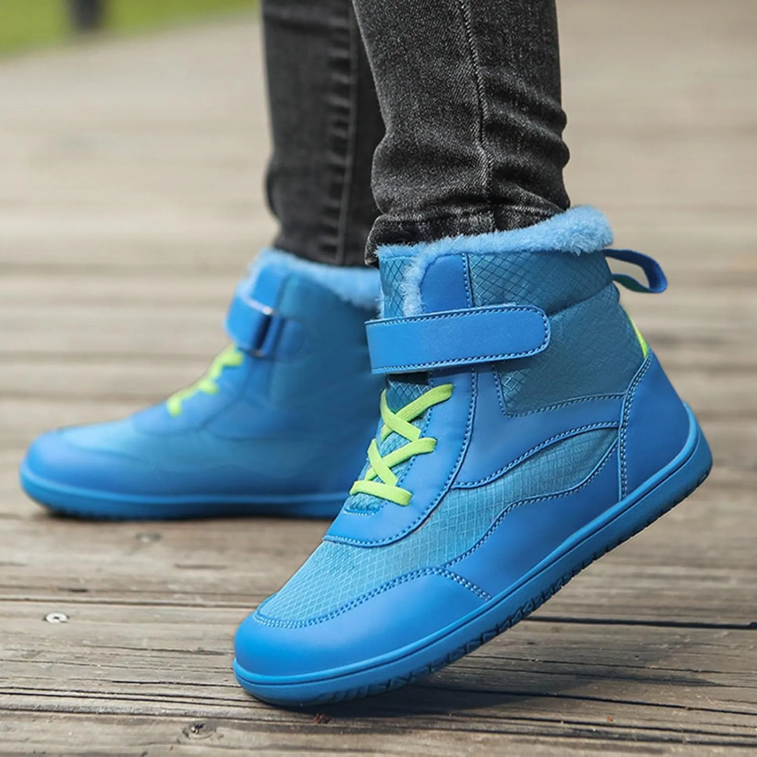 Girls Boys Barefoot Boots Shoes Kids Waterproof Ankle Winter Snow Boot Wide Toe Box Kids Barefoot Winter Boots Non Slip