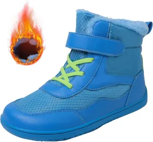 Girls Boys Barefoot Boots Shoes Kids Waterproof Ankle Winter Snow Boot Wide Toe Box Kids Barefoot Winter Boots Non Slip