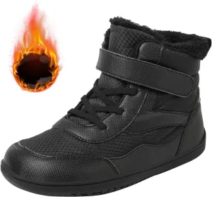 Girls Boys Barefoot Boots Shoes Kids Waterproof Ankle Winter Snow Boot Wide Toe Box Kids Barefoot Winter Boots Non Slip