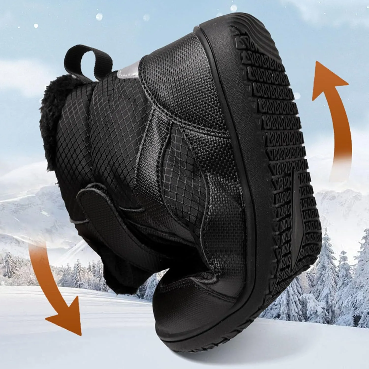 Girls Boys Barefoot Boots Shoes Kids Waterproof Ankle Winter Snow Boot Wide Toe Box Kids Barefoot Winter Boots Non Slip