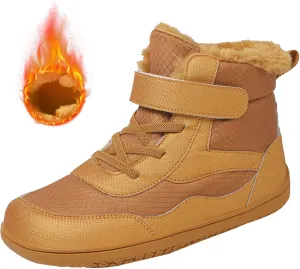 Girls Boys Barefoot Boots Shoes Kids Waterproof Ankle Winter Snow Boot Wide Toe Box Kids Barefoot Winter Boots Non Slip