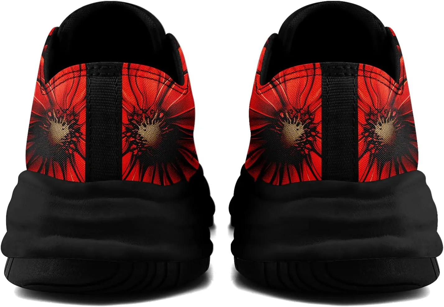 Gothic Canvas Sneakers for Men Women Skull Print Comfortable Lace-Up Casual Shoes Durable Walking Sneakers for Everyday Wear