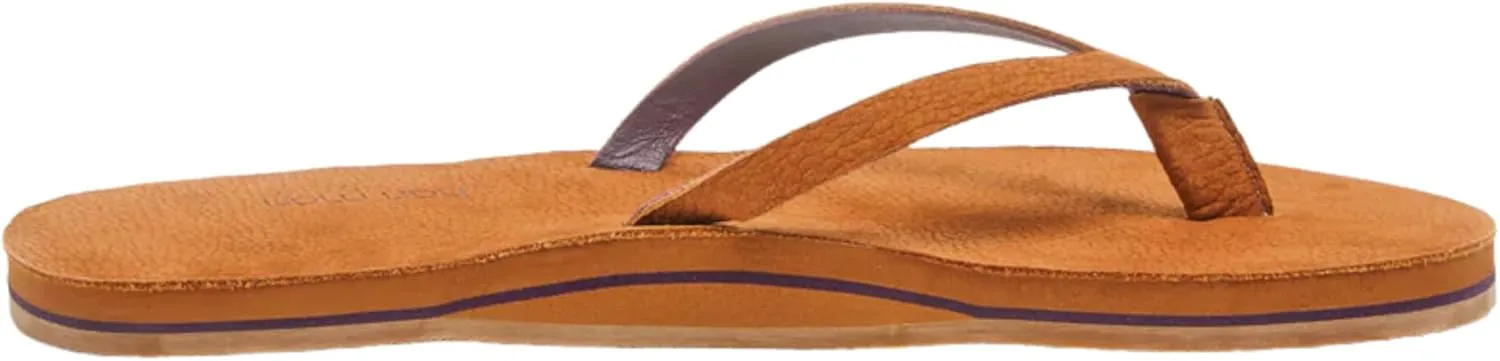 Hari Mari- Meadows- Women's Nubuck Leather Slim Fit Flip Flops with Soft V-Cut Strap- No Break Ins, Firm Arch Support, and Slim Contoured Sandal Profile