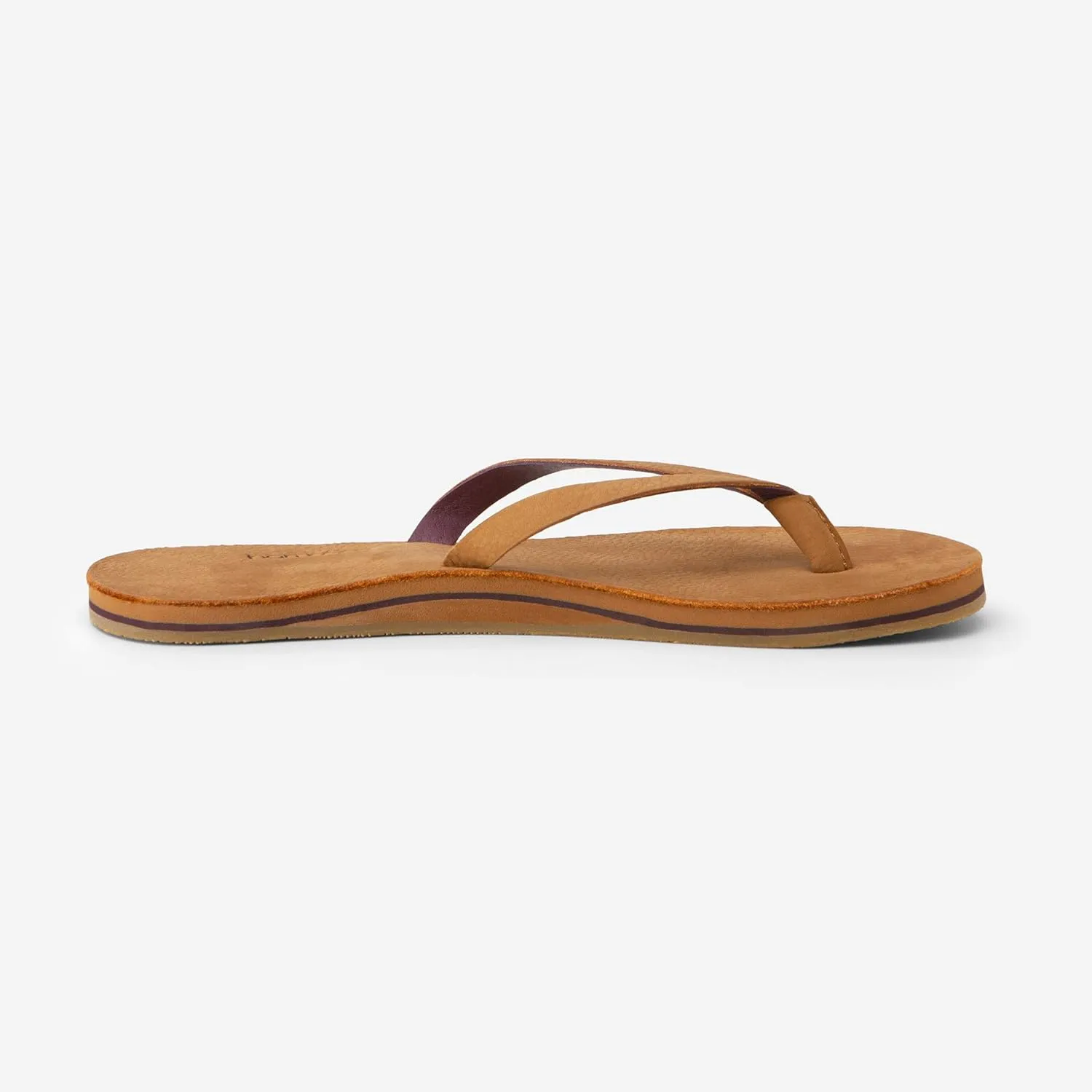 Hari Mari- Meadows- Women's Nubuck Leather Slim Fit Flip Flops with Soft V-Cut Strap- No Break Ins, Firm Arch Support, and Slim Contoured Sandal Profile