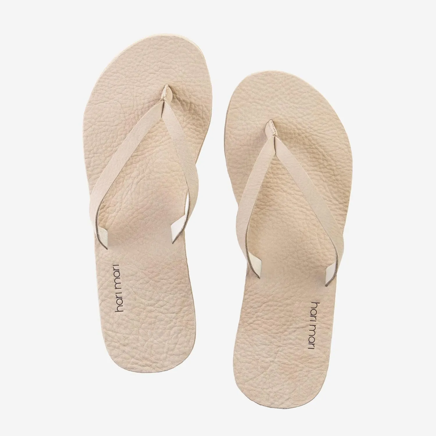 Hari Mari- Meadows- Women's Nubuck Leather Slim Fit Flip Flops with Soft V-Cut Strap- No Break Ins, Firm Arch Support, and Slim Contoured Sandal Profile