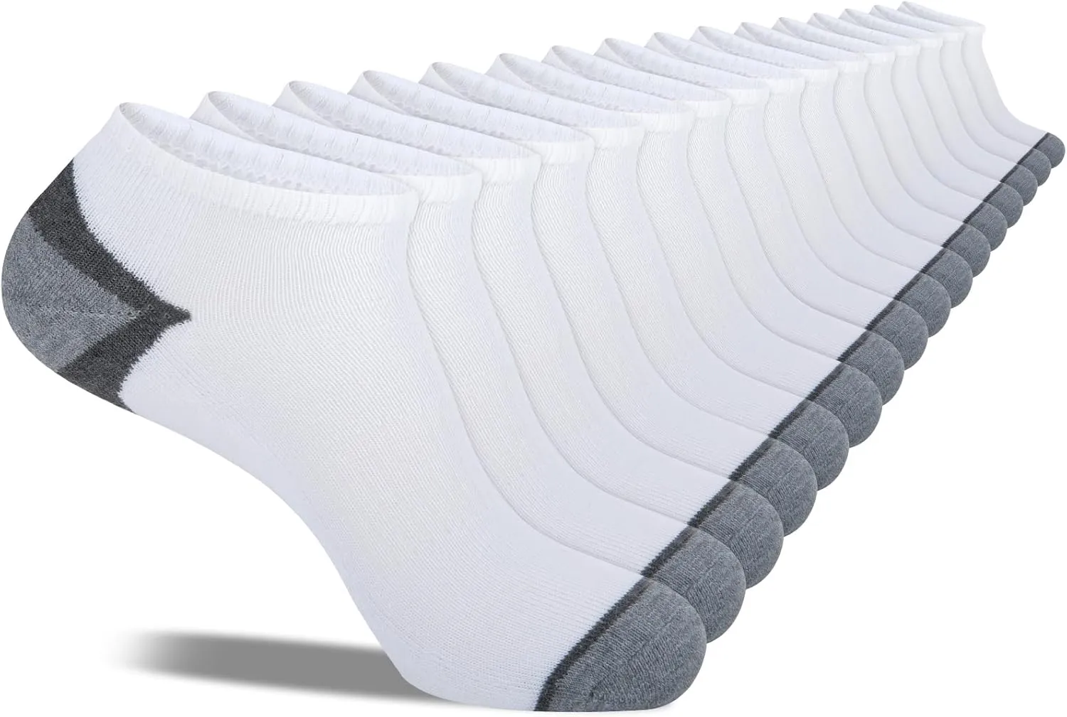 Heatuff 8 Pairs Men’s Ankle Socks Low Cut Cushioned Breathable Casual Socks
