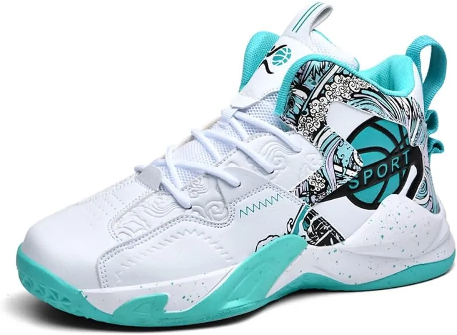 High Upper Basketball Shoes for Men Sneakers Breathable Sports Shoes Anti Slip