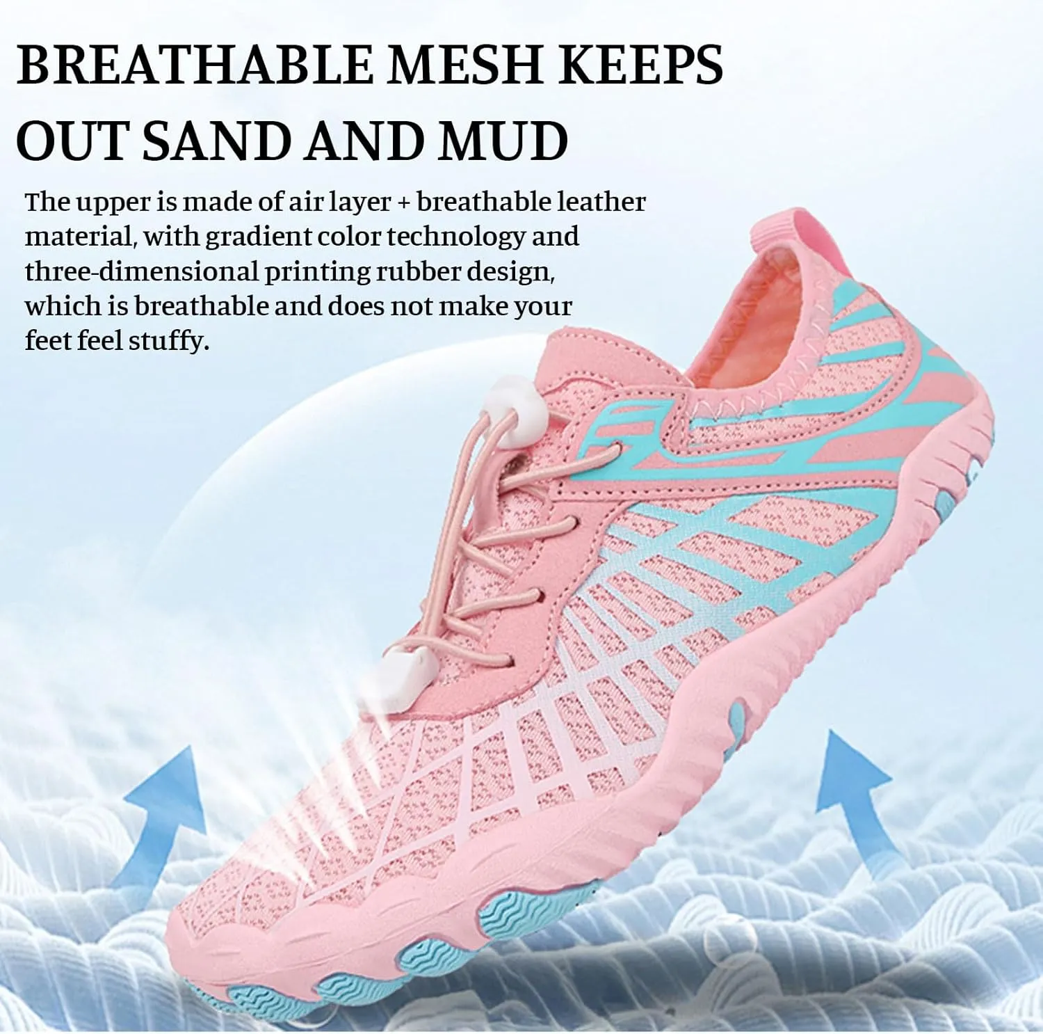 Hike Barefoot Shoes Women Men Healthy & Non-Slip Quick Dry Wide Toe Athletic Footwear Running Hiking Pool Beach Water Shoes Breathable Lightweight Walking Sneakers Unisex