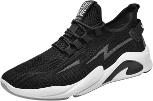 Jogging Walking Sneakers for Men Lace Up Lightweight Breathable Fashion Sneaker Arch Support Plantar Fasciitis
