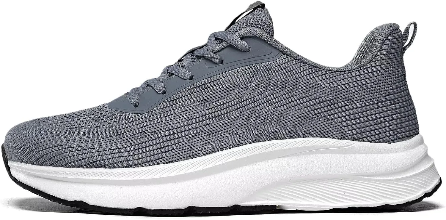 KDN Men's Wide Toe Box Shoes Cushioned Road Running Shoes Non Slip Mens Walking Sneakers for Wide Feet Comfortable Athletic Gym Workout Shoes Wide Width
