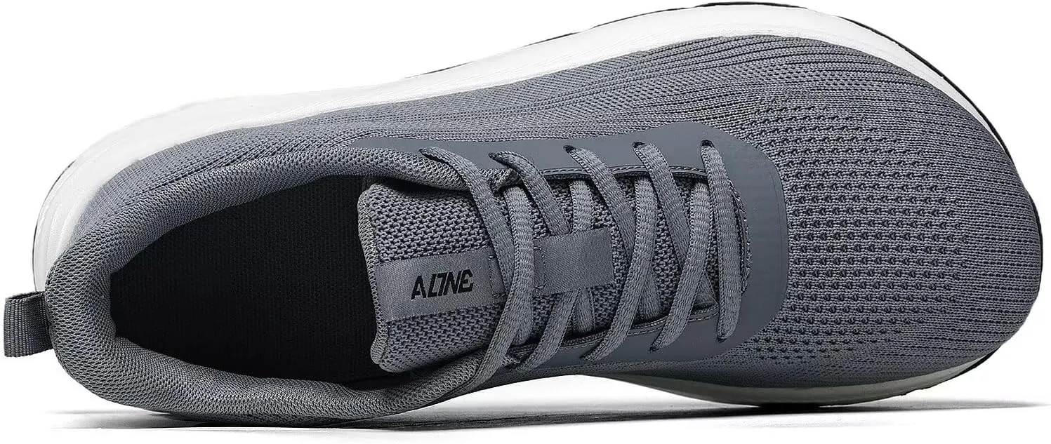 KDN Men's Wide Toe Box Shoes Cushioned Road Running Shoes Non Slip Mens Walking Sneakers for Wide Feet Comfortable Athletic Gym Workout Shoes Wide Width