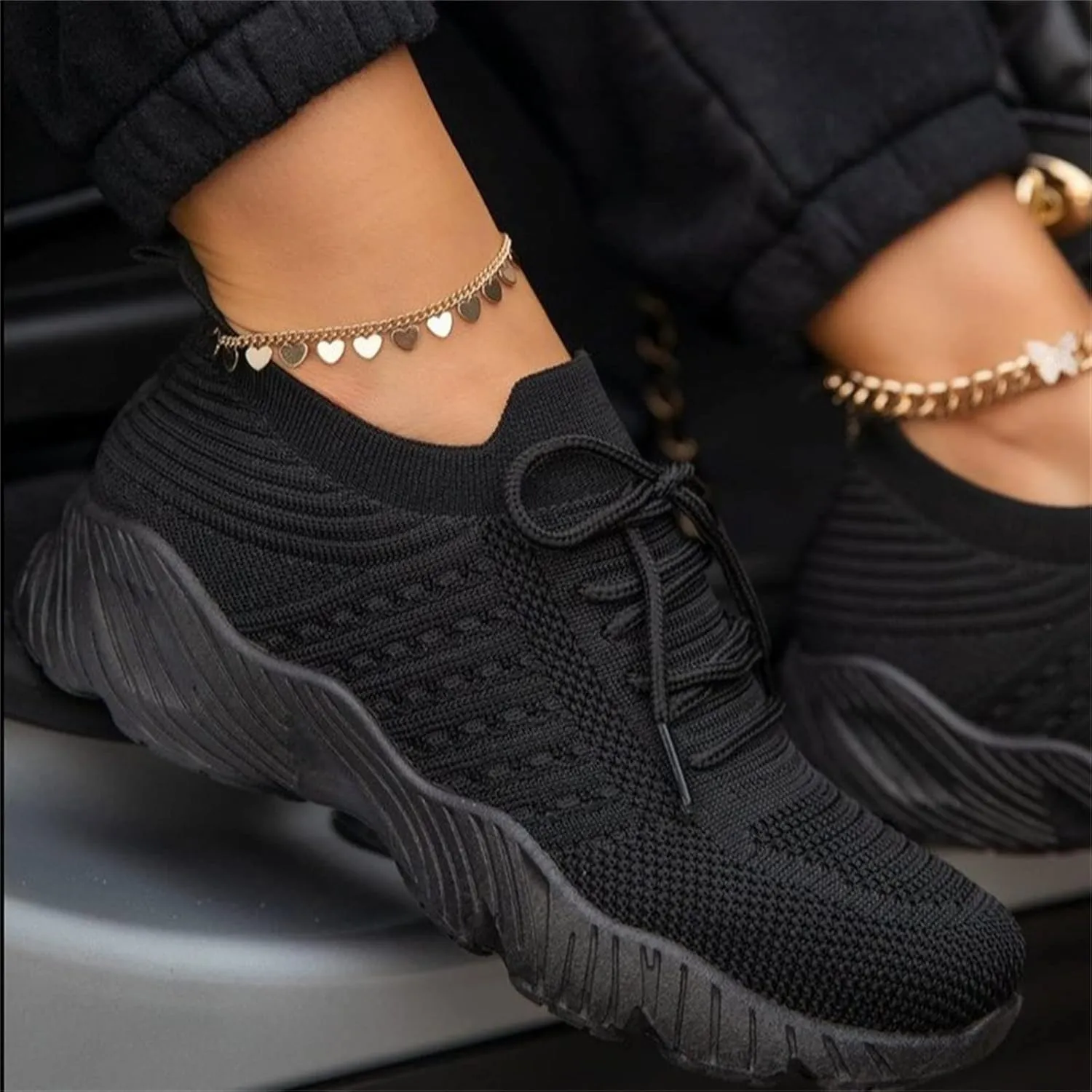 Ladmiple Shoes For Women Sneakers Slip On Walking Shoes Slip on Sock Sneakers Lady Mesh Loafers Running Tennis Shoes