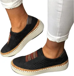Ladmiple Shoes For Women Sneakers Slip Ons Low Cut Casual Canvas Walking Shoes Summer Fashion Platform Flats Loafers