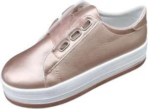 Ladmiple Sneakers For Women Slip On Low Cut Casual Walking Shoes Dressy Summer Comfort Fashion Platform Flats Loafers