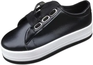 Ladmiple Sneakers For Women Slip On Low Cut Casual Walking Shoes Dressy Summer Comfort Fashion Platform Flats Loafers