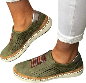 Ladmiple Sneakers For Women Slip On Wide Width Low Cut Casual Walking Canvas Shoes Dressy Summer Fashion Flats Loafers
