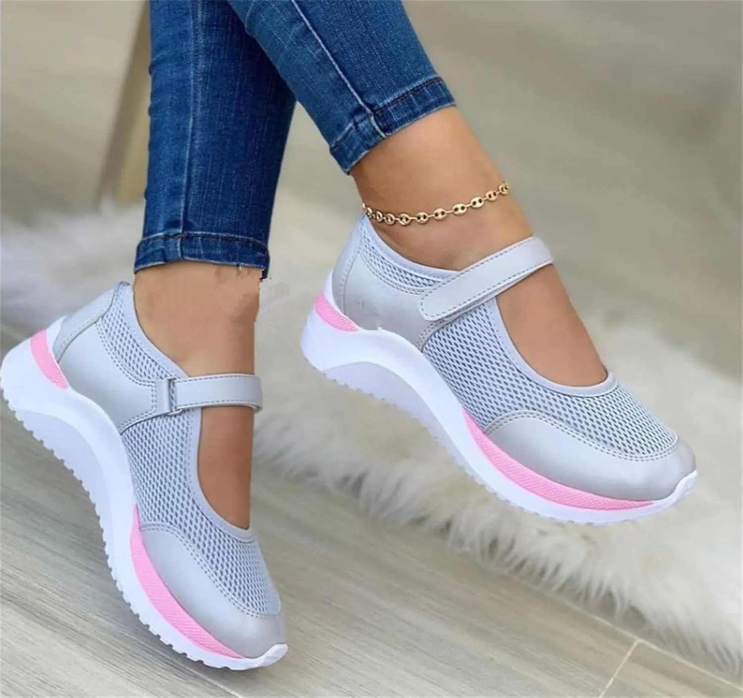 Ladmiple Sneakers For Women Walking Shoes Slip On Low Cut Casual Dressy Summer Comfort Fashion Platform Flats Loafers