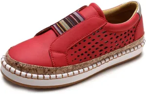Lausiuoe Shoes for Women Sneakers Slip On Canvas Shoes Low Cut Casual Walking Fashion Lightweight Comfortable Flat Loafers