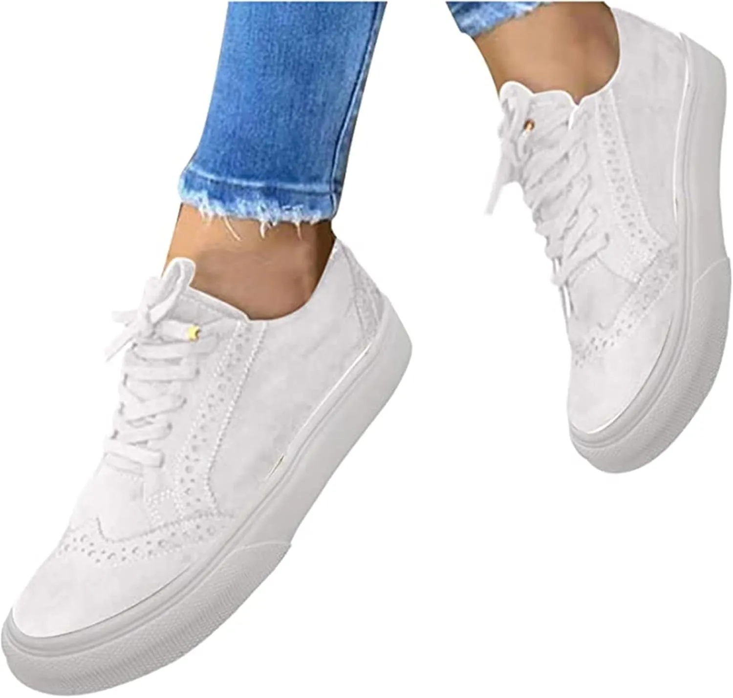 Lausiuoe Shoes For Women Sneakers Trendy Canvas Walking Shoes Casual Fashion Soft Comfort Slip On Low Cut Flat Loafers