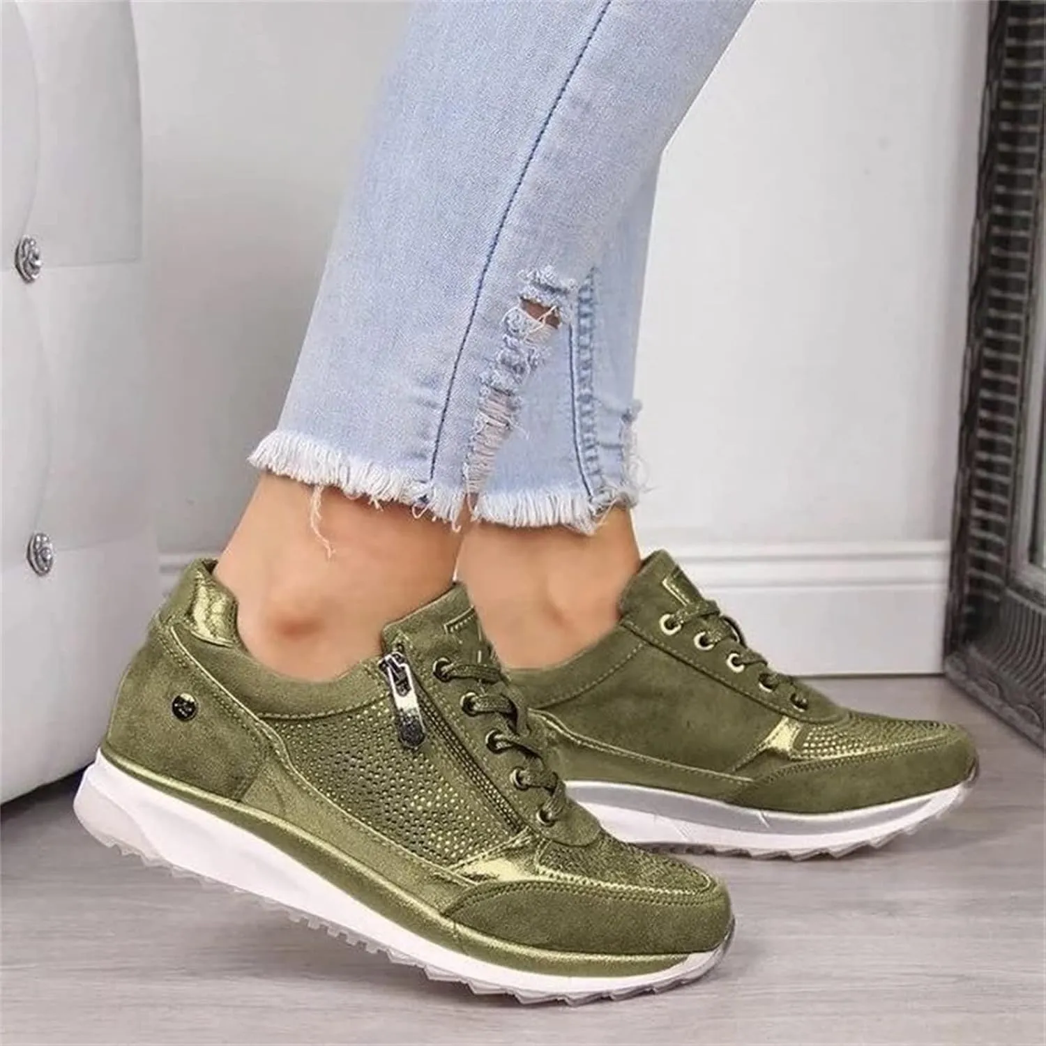 Lausiuoe Women's Fashion Sneakers Slip On Canvas Shoes Low Cut Casual Classic Fall Soft Comfort Walking Flat Loafers