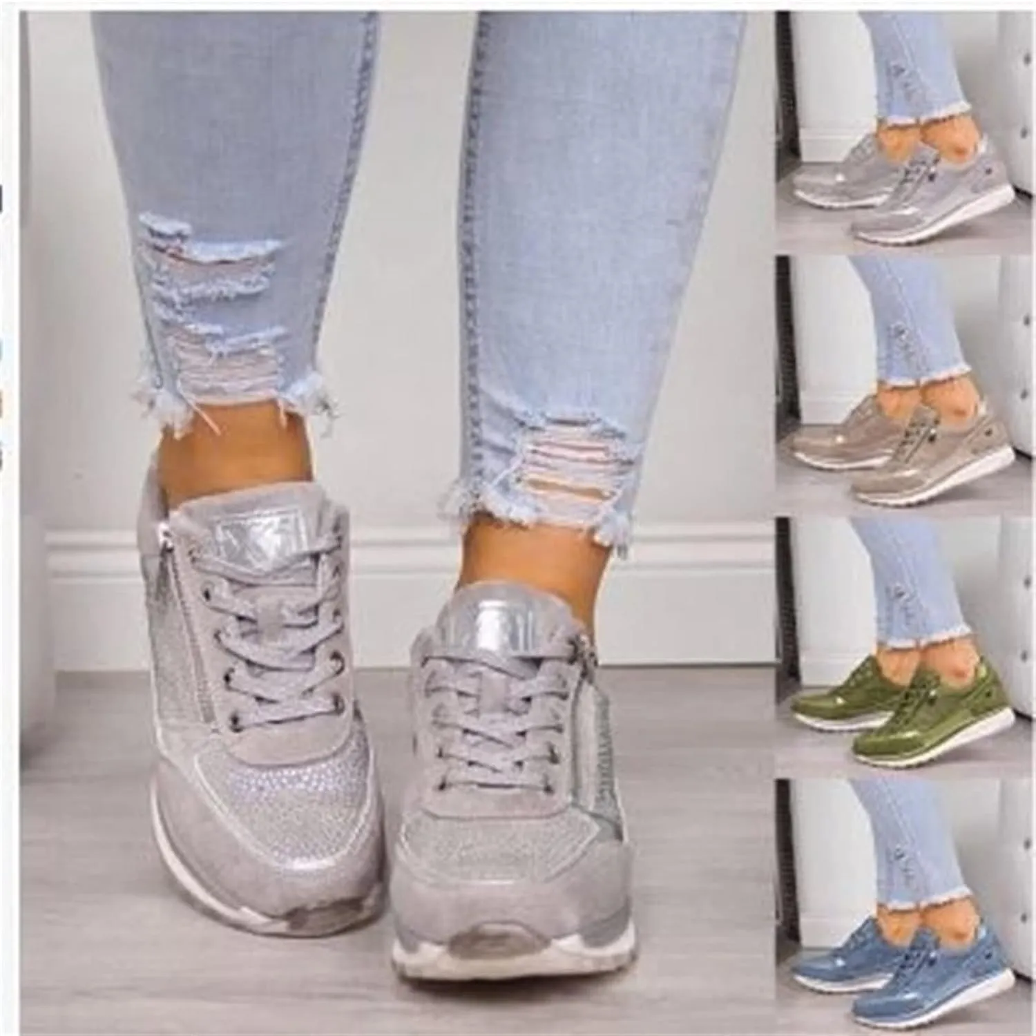 Lausiuoe Women's Fashion Sneakers Slip On Canvas Shoes Low Cut Casual Classic Fall Soft Comfort Walking Flat Loafers