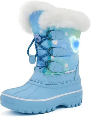 Light Up Boots Boys Girls Little Kids Winter Snow Boots