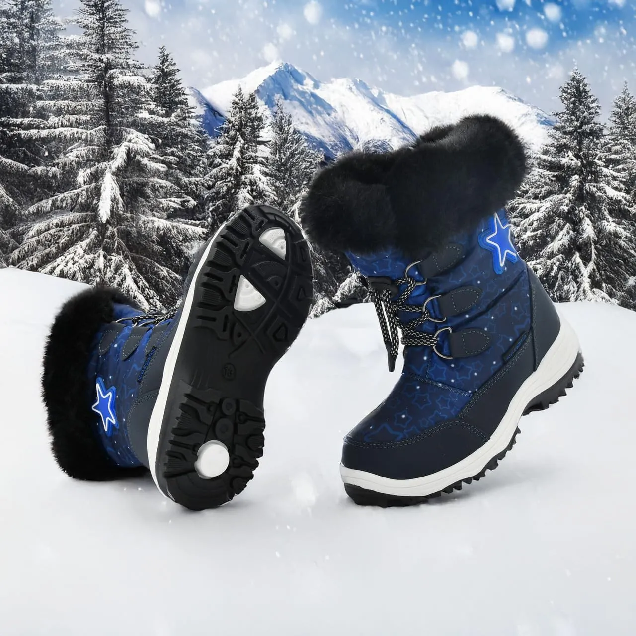 Light Up Boots Boys Girls Little Kids Winter Snow Boots