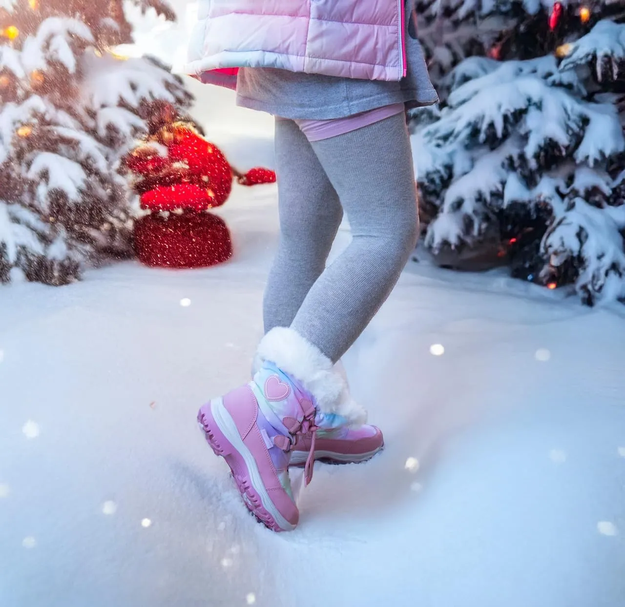 Light Up Boots Boys Girls Little Kids Winter Snow Boots
