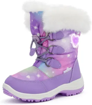 Light Up Boots Boys Girls Little Kids Winter Snow Boots