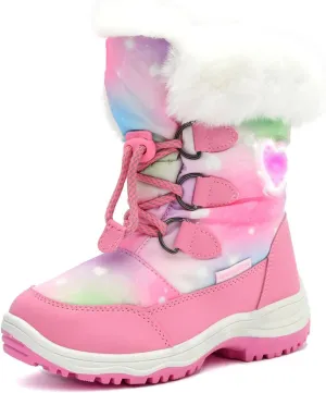 Light Up Boots Boys Girls Little Kids Winter Snow Boots