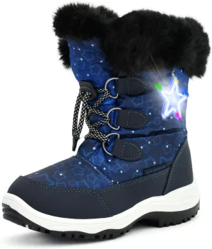 Light Up Boots Boys Girls Little Kids Winter Snow Boots