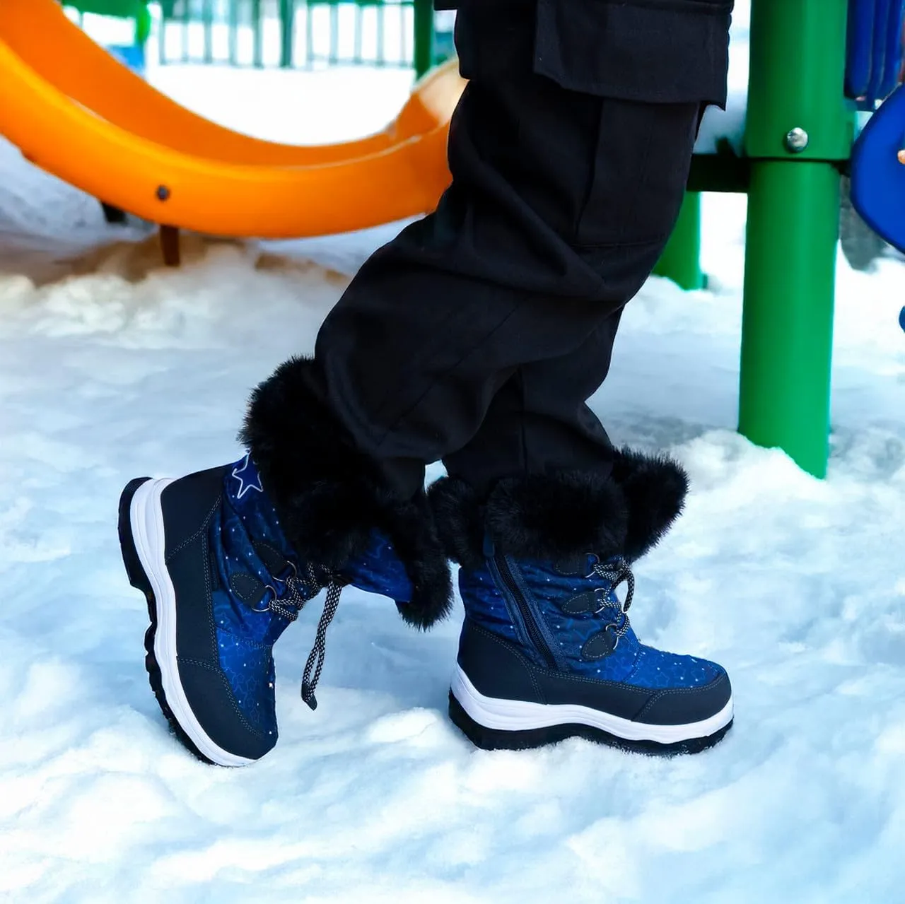 Light Up Boots Boys Girls Little Kids Winter Snow Boots