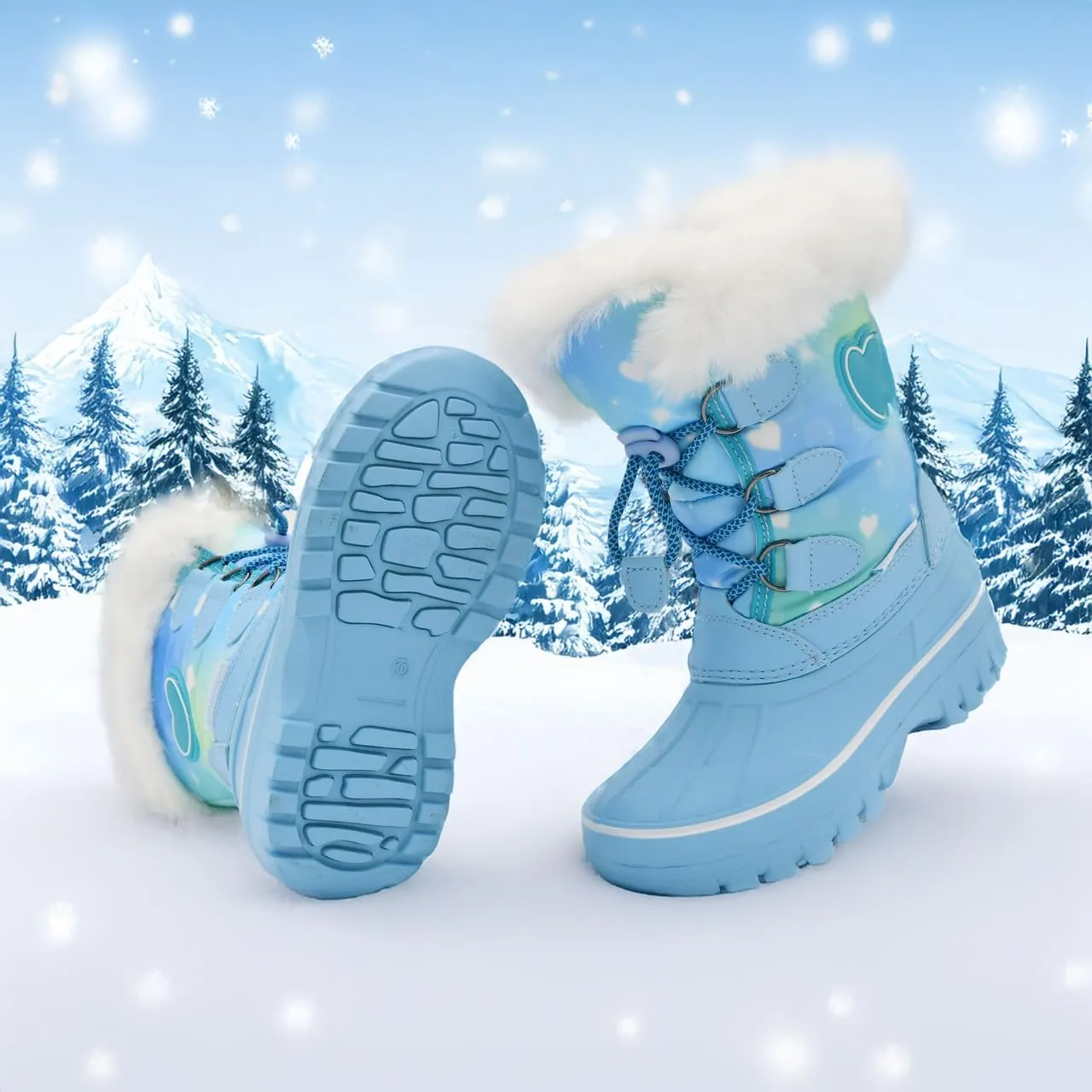 Light Up Boots Boys Girls Little Kids Winter Snow Boots