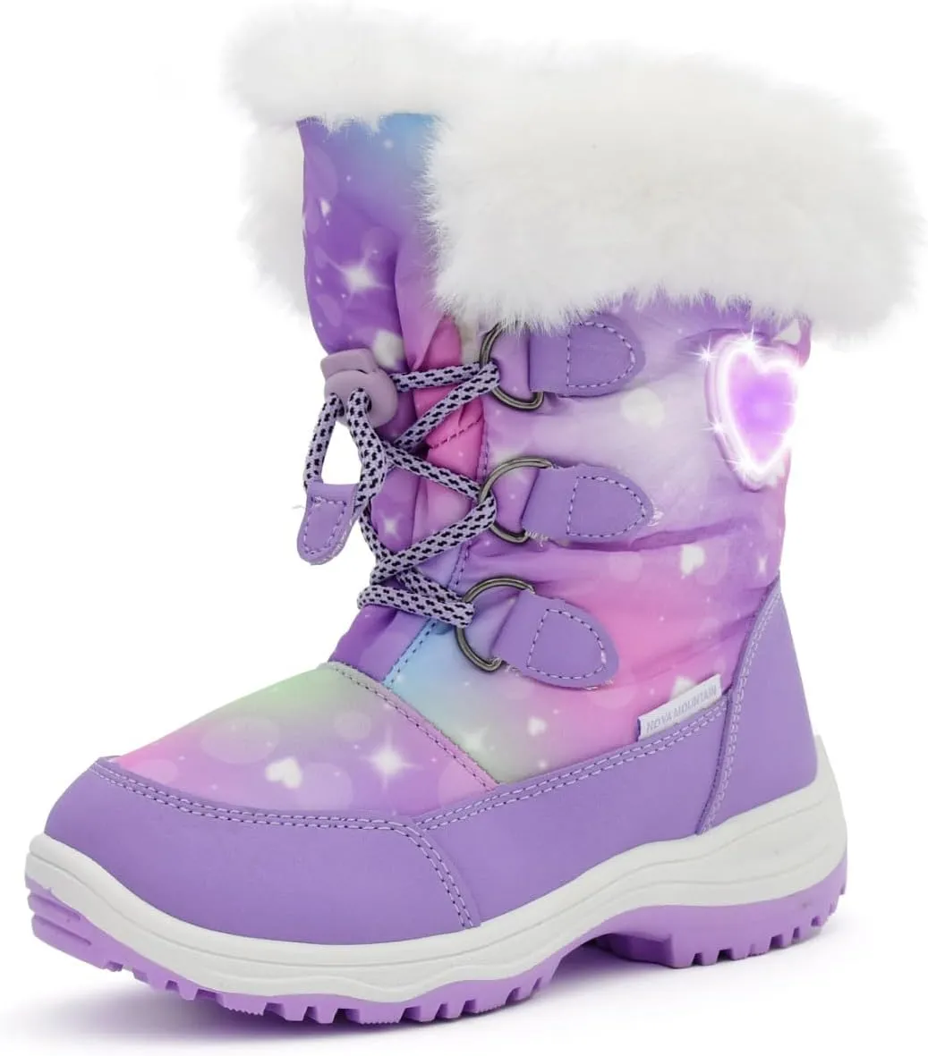 Light Up Boots Boys Girls Little Kids Winter Snow Boots
