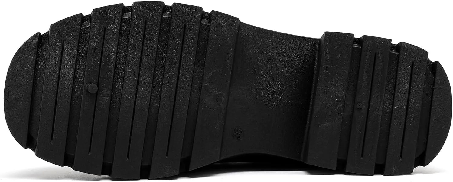 MEMON Oxford Shoes for Women,Platform Oxfords for Women,Low Heel Lace-Up Chunky Classic Oxford,Business Work Office Dress Shoes