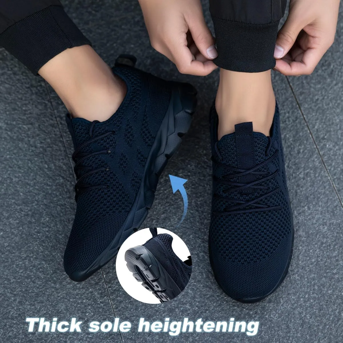 Men Slip On Running Shoes Lightweight Breathable Non-Slip Gym Sneakers Cushioned Comfort for Walking Fitness & Daily Training Leisure Athletic Sports Design