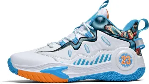 Mens and Womens Mid Top Lace Up Basketball Sneakers Non Slip and Breathable Running Shoes Wear Resistant Outdoor Travel Shoes Lightweight Carrying Fitness Training Shoes Badminton Sneakers