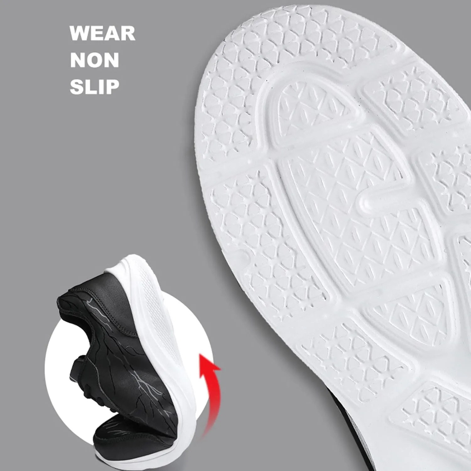 Men's Athletic Running Shoes Comfortable Breathable Stretch Canvas Slip On Sneaker Men's Business Casual Shoes