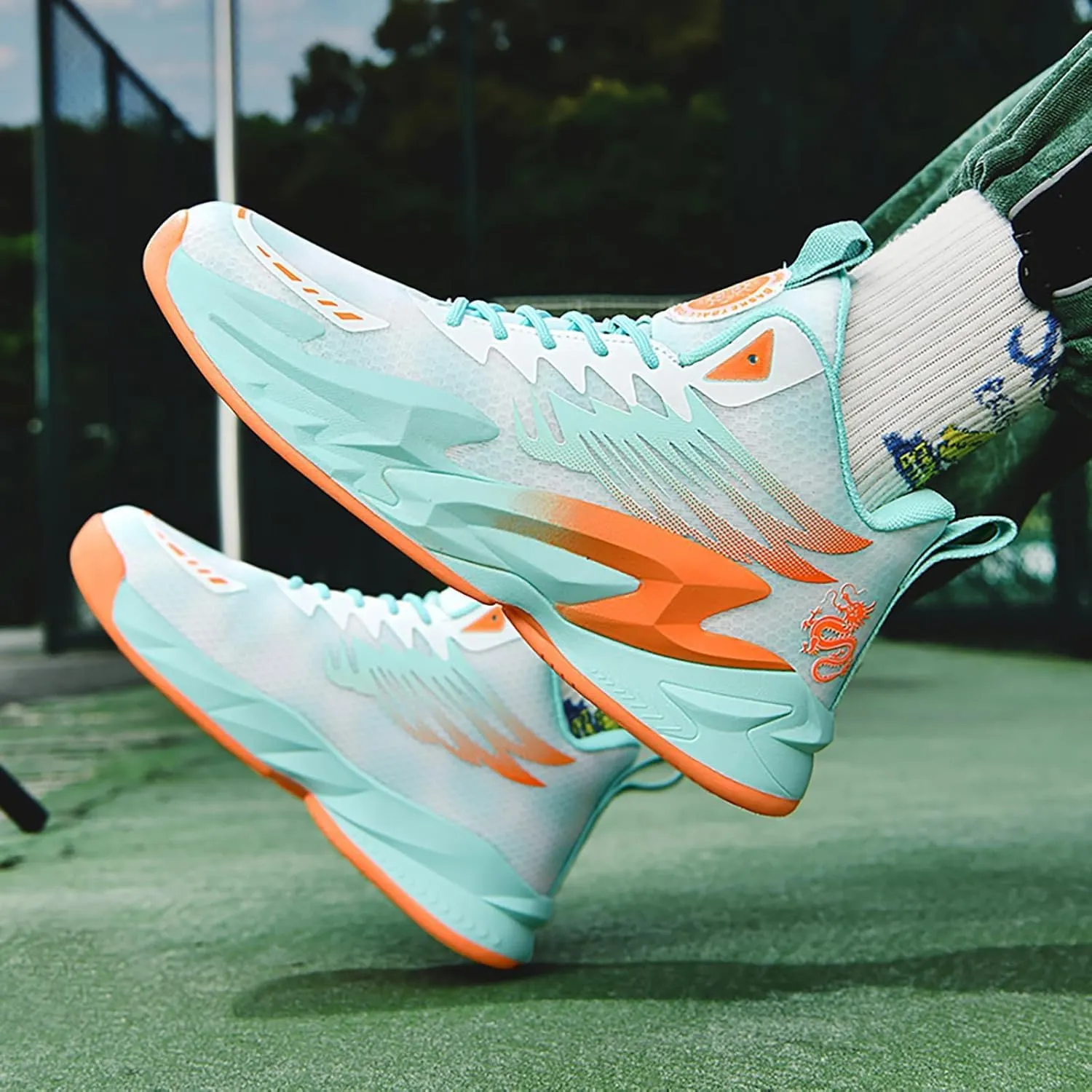 Men's Basketball Shoes Anti-Slip Breathable Womens School Training Running Shoes Fahsion Sneakers Comfortable Outdoor Gym Shoes