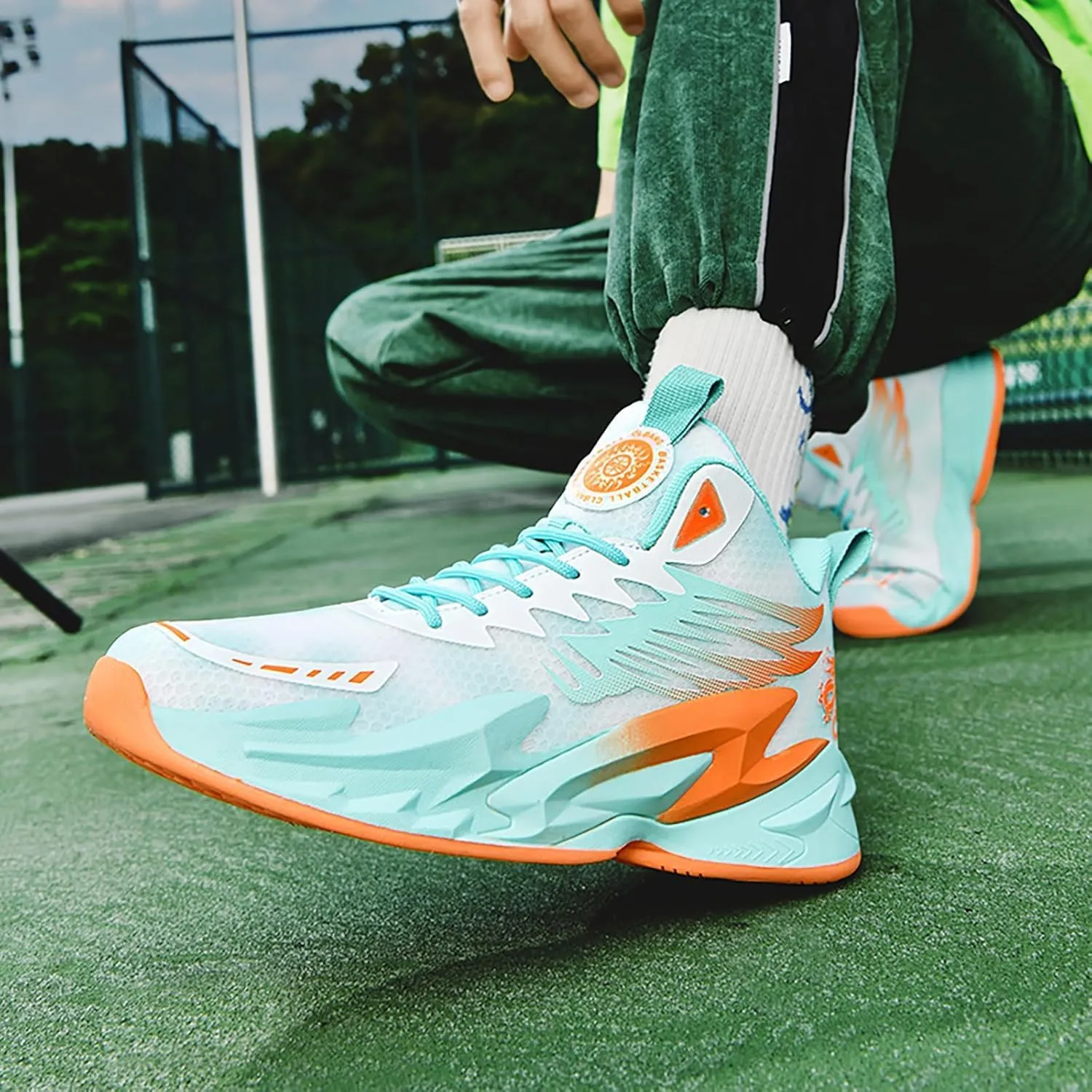 Men's Basketball Shoes Anti-Slip Breathable Womens School Training Running Shoes Fahsion Sneakers Comfortable Outdoor Gym Shoes