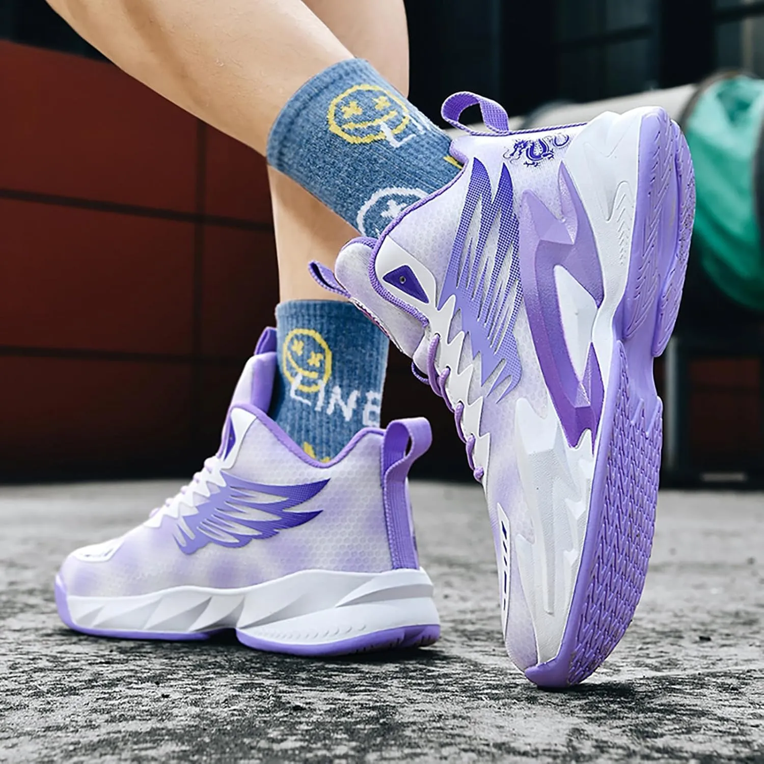 Men's Basketball Shoes Anti-Slip Breathable Womens School Training Running Shoes Fahsion Sneakers Comfortable Outdoor Gym Shoes